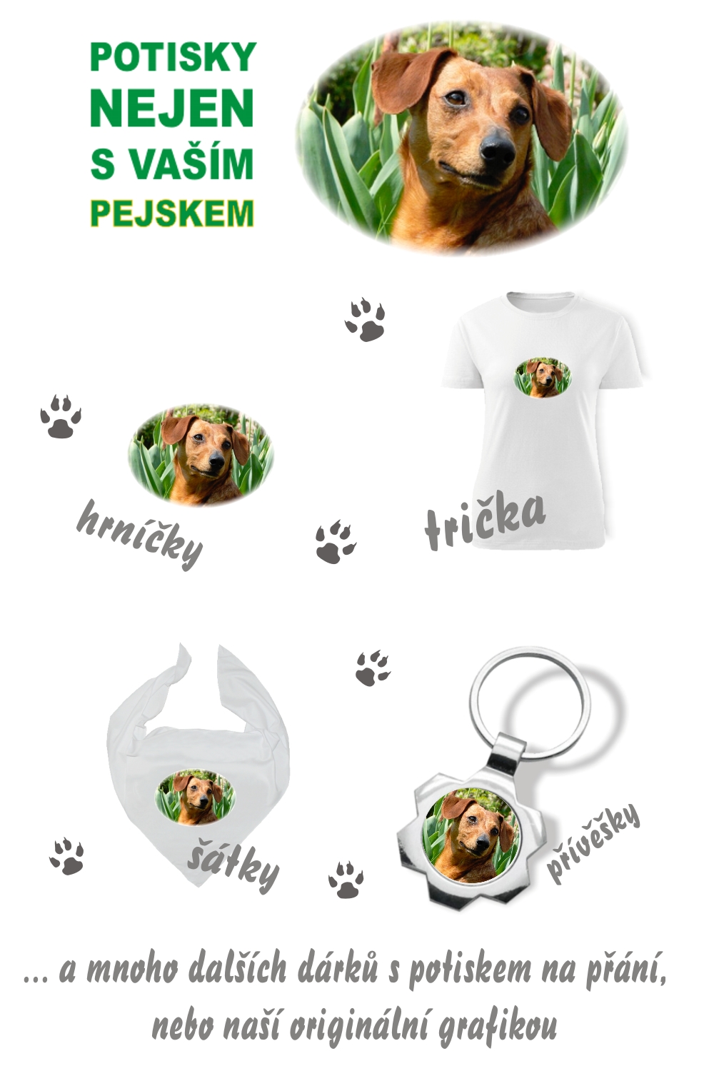 logotisk - potisk s motivy pejsků a mazlíků